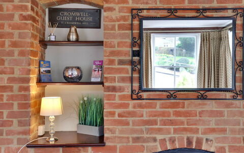 The Red House, Maldon: Wall, Brick, Brickwork, Picture Frame, Mirror, Paint, Wood Stain, Houseplant, Living Room