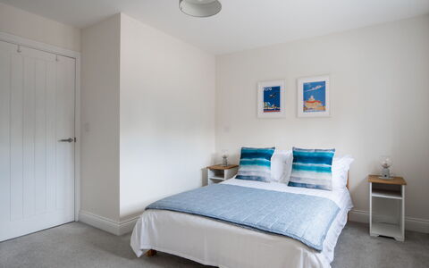 Field View: Bed, Interior Design, Bedroom, Furniture, Bed Sheet, Bedding, Flooring, Wood, Floor, Ceiling