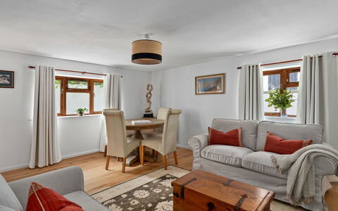 Poundtree: Furniture, Interior Design, Flooring, Couch, Wood, Ceiling, Floor, Room, Living Room, Table
