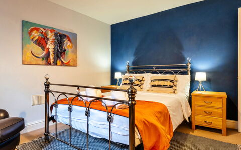 Bath 602: Blue, Bed, Bedroom, Bedding, Furniture, Bed Sheet, Linens, Interior Design, Flooring, Bed Frame