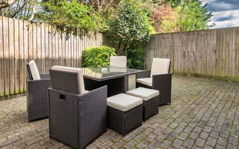 Hollies Coach House: Furniture, Outdoor Furniture, Table, Outdoor Table, Kitchen & Dining Room Table, Chair, Garden, Patio, Coffee Table, Backyard