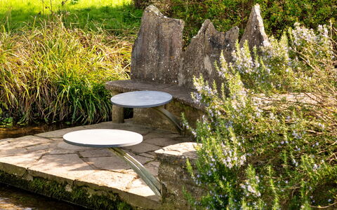 Mill Barn by the Stream: Outdoor Furniture, Garden, Outdoor Table, Design, Serveware, Herb, Flowerpot