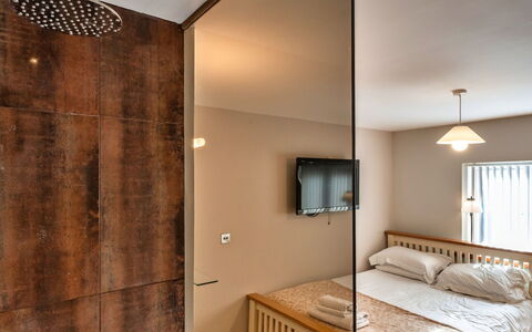 Hollies Cottage, Oak (3 Bed): Interior Design, Flooring, Wall, Floor, Furniture, Wood, Ceiling, Bedroom, Bed, Room