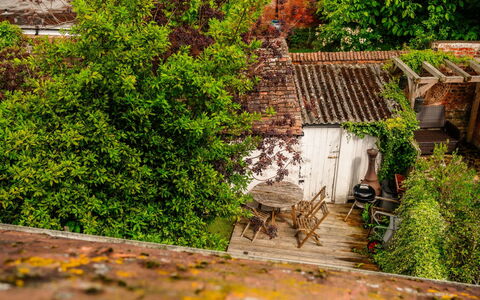 Three Storeys in Newent: Green, Leaf, Vegetation, Branch, Shrub, Rural Area, Garden, Spring, Cottage