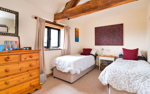 New Lodge Granary: Furniture, Bed, Bedroom, Interior Design, Bedding, Wood, Bed Sheet, Room, Floor, Linens