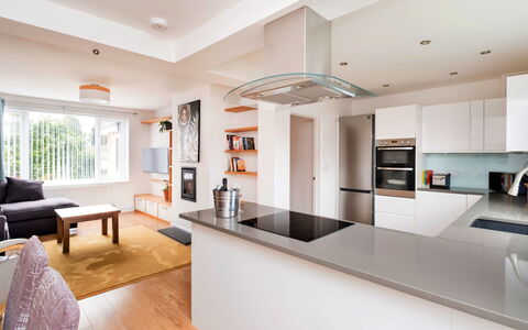 Elizabeth House: Furniture, Interior Design, Kitchen, Countertop, Flooring, Floor, Kitchen Appliance, Cabinetry, Light Fixture, Ceiling