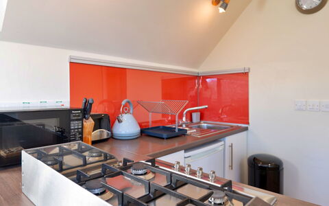 Canal Central: Kitchen, Countertop, Kitchen Appliance, Major Appliance, Interior Design, Kitchen Stove, Ceiling, Cabinetry, Flooring, Stove