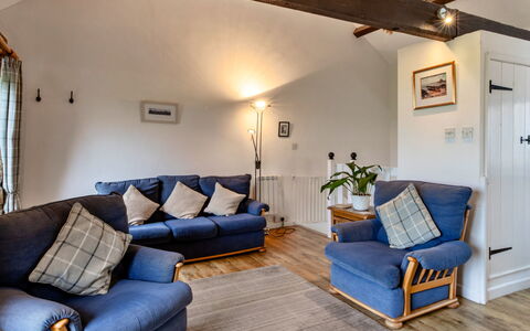 Barn, Quinceborough Farm: Furniture, Interior Design, Couch, Wood, Flooring, Floor, Room, Ceiling, Living Room, Home
