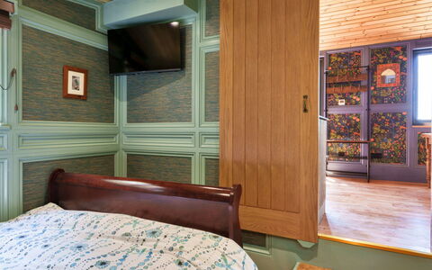 Manderley: Furniture, Bedroom, Wall, Bed, Interior Design, Wood, Floor, Flooring, Bedding, Bed Sheet
