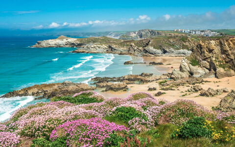 Tregirls: Blue, Coast, Coastal And Oceanic Landforms, Sea, Headland, Terrain, Cove, Shore, Ocean, Promontory