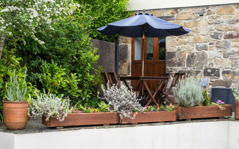 The Hayloft: Flower, Flowerpot, Shrub, Houseplant, Garden, Spring, Outdoor Furniture, Yard, Landscaping