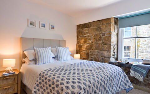St. Ives 636: Furniture, Interior Design, Bed, Bedroom, Flooring, Linens, Bedding, Floor, Ceiling, Room