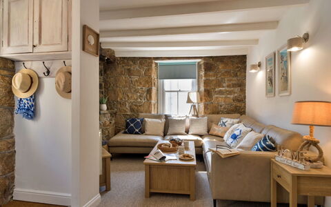 St. Ives 636: Furniture, Interior Design, Flooring, Couch, Wood, Floor, Ceiling, Room, Living Room, Home