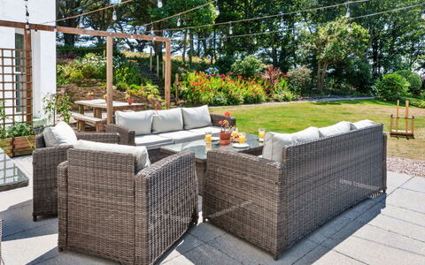 The Old Vicarage: Wood, Outdoor Furniture, Furniture, Outdoor Table, Chair, Garden, Patio, Deck, Hardwood, Wood Stain