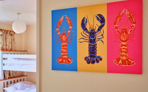 Looe Valley View: Orange, Interior Design, Room, Picture Frame, Paint, Wall Sticker, Modern Art
