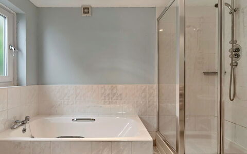 Little Watch House: Bathroom, Bathtub, Plumbing Fixture, Flooring, Wall, Floor, Interior Design, Tap, Ceiling, Plumbing