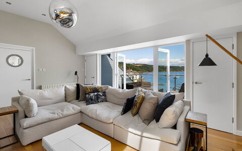 Bownder House: Furniture, Interior Design, Flooring, Couch, Floor, Living Room, Ceiling, Apartment, Table, Wood Flooring