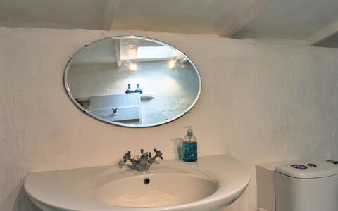 Spray Barn: Bathroom Sink, Plumbing Fixture, Sink, Mirror, Tap, Interior Design, Bathroom, Plumbing, Ceiling, Room