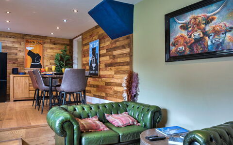 High Cross House: Furniture, Interior Design, Wood, Flooring, Couch, Living Room, Floor, Ceiling, Lighting, Wood Flooring