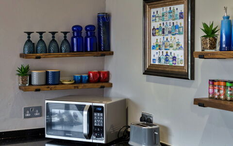 High Cross House: Shelving, Shelf, Interior Design, Picture Frame, Room, Kitchen Appliance, Small Appliance, Home Appliance, Kitchen