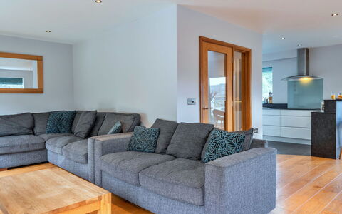 Lake View: Furniture, Couch, Interior Design, Flooring, Floor, Wood, Living Room, Room, Ceiling