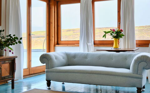 The Cuddy: Furniture, Interior Design, Flooring, Couch, Floor, Wood, Table, Living Room, Lighting, Room