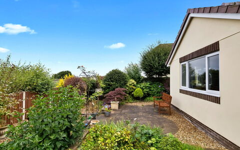 Lavender Waye: Grass, Shrub, Garden, House, Residential Area, Cottage, Home, Cloud, Groundcover