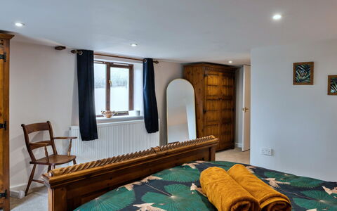 Town Farm Cottage: Furniture, Interior Design, Wall, Bed, Wood, Bedroom, Flooring, Floor, Ceiling, Room