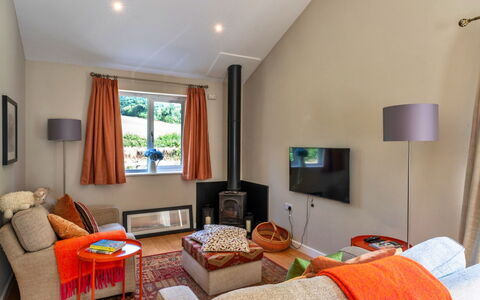 Marsh Cottage: Furniture, Interior Design, Flooring, Couch, Wood, Ceiling, Floor, Living Room, Room, Lighting