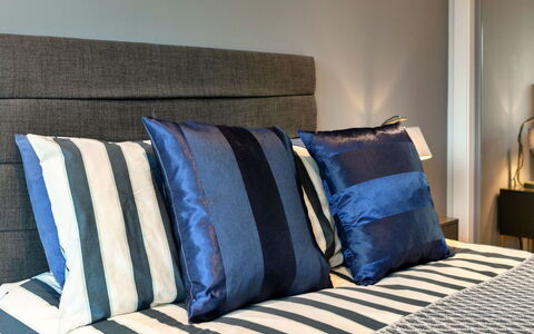 Plymouth Residence 53: Bedroom, Linens, Furniture, Bedding, Bed, Bed Sheet, Throw Pillow, Bed Frame, Pillow, Cushion