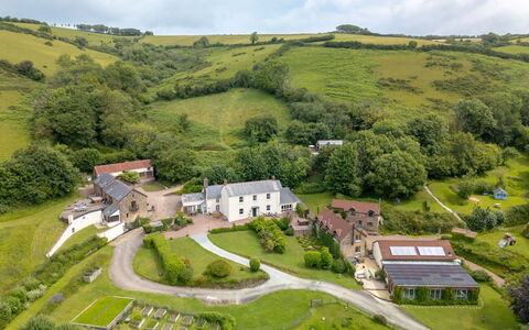 Coulscott Old Barn: Landscape, Natural Landscape, Rural Area, Grassland, Bird'S-Eye View, House, Plain, Residential Area, Land Lot, Aerial Photography