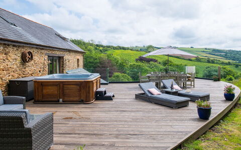 Coulscott Old Barn: Furniture, Outdoor Furniture, Cloud, Land Lot, Deck, Swimming Pool, Cottage, Patio, Garden, Outdoor Table