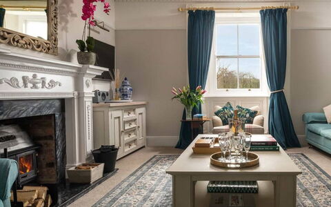 Coulscott Georgian House: Furniture, Interior Design, Flooring, Living Room, Wood, Room, Lighting, Floor, Home, Picture Frame