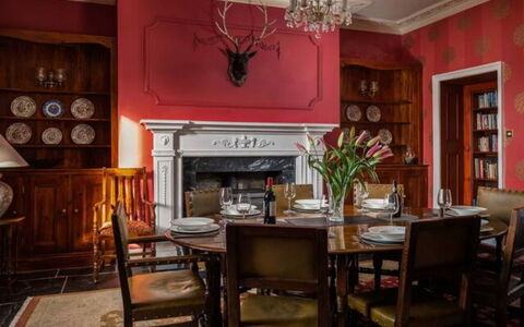 Coulscott Georgian House: Furniture, Interior Design, Table, Chair, Wood, Flooring, Room, Picture Frame, Lighting, Dining Room