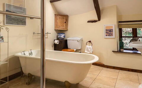 Coulscott Georgian House: Interior Design, Plumbing Fixture, Bathtub, Flooring, Lighting, Floor, Plumbing, Ceiling, Tap, Bathroom