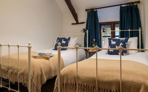 Coulscott Georgian House: Bed, Furniture, Interior Design, Bedroom, Bedding, Wall, Bed Sheet, Flooring, Wood, Floor