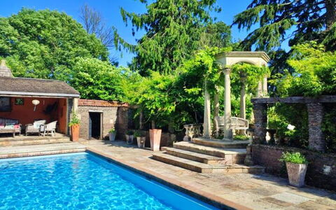 The Lost Manor: Blue, Swimming Pool, Leisure, Resort, Shade, Water Feature, Garden, Eco Hotel, Landscaping, Hacienda
