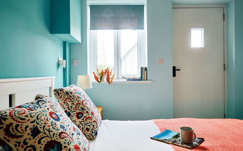 The Barn at Courtleigh: Furniture, Bedroom, Interior Design, Wall, Bed, Bedding, Bed Sheet, Linens, Room, Textile