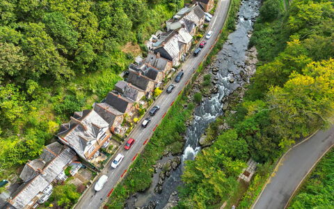 River Cottage: Landscape, Watercourse, House, Rural Area, Stream, Village, Hill Station, Valley, Suburb