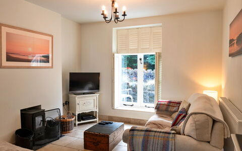 River Cottage: Furniture, Interior Design, Flooring, Wood, Room, Floor, Couch, Ceiling, Living Room, Lighting