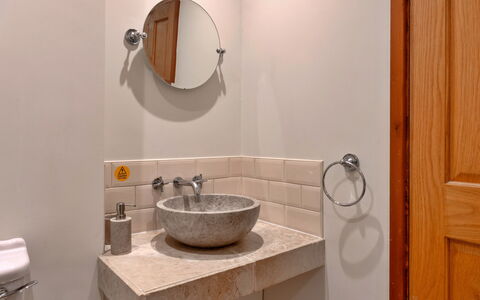 River Cottage: Plumbing Fixture, Bathroom Sink, Flooring, Bathroom, Interior Design, Plumbing, Tap, Floor, Sink, Room