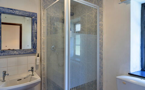 Trimstone Manor - Manor Cottage: Wall, Floor, Interior Design, Flooring, Ceiling, Plumbing Fixture, Bathroom, Room, Door, Apartment