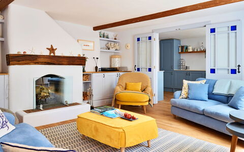 The Anchorage: Furniture, Interior Design, Couch, Flooring, Wall, Room, Wood, Floor, Ceiling, Living Room