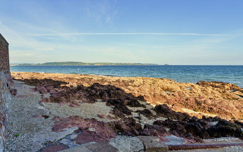 The Wash House, Kingsand: Blue, Water, Body Of Water, Rock, Coast, Horizon, Coastal And Oceanic Landforms, Shore, Sea