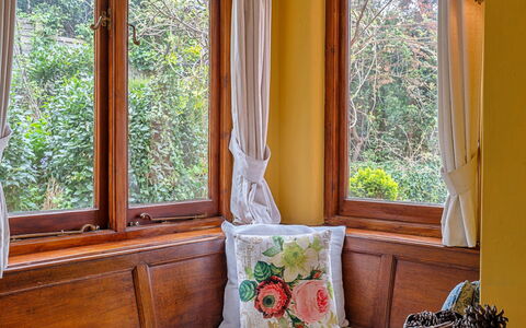 Heselwood: Wood, Interior Design, Room, Wood Stain, Glass, Curtain, Window Treatment, Hardwood, Eco Hotel, Varnish