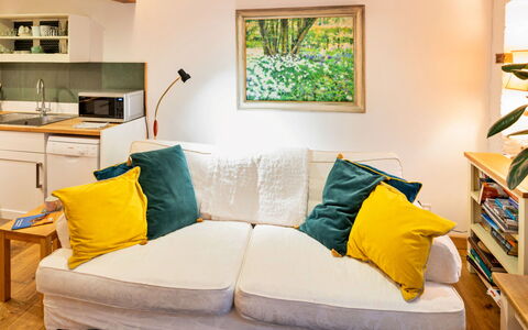 Little Roost: Furniture, Interior Design, Couch, Wall, Flooring, Room, Yellow, Wood, Floor, Living Room