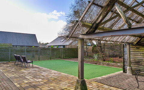 Big Barn at Dairy Cottages: Roof, Shade, Garden, Backyard, Landscaping, Yard, Lawn, Eco Hotel, Courtyard, Deck