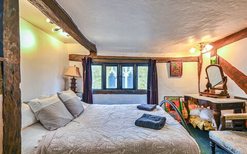 Old Town Cottage, Hastings: Wood, Furniture, Home, House, Cottage, Bedroom, Hardwood, Bedding, Bed Frame, Bed