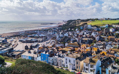 Old Town Cottage, Hastings: Blue, Water, Body Of Water, Horizon, Coast, Summer, Coastal And Oceanic Landforms, Landscape, Sea, Shore