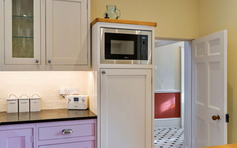 Kits House at Mixtow Creek: Kitchen Appliance, Major Appliance, Wood, Cabinetry, Flooring, Interior Design, Kitchen, Floor, Cupboard, Room